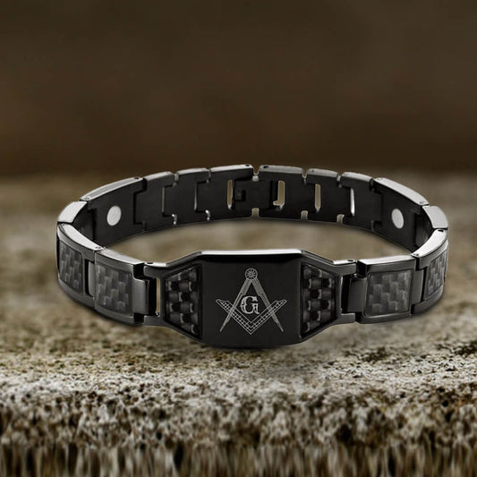 Ag Fiber Germanium Stone Stainless Steel Bracelet