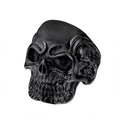 Alternative Big Tripple Skull Ring / Rock Style Stainless Steel Biker Jewelry