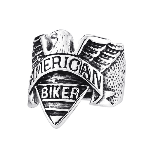 American Biker Eagle Ring / Stainless Steel Rock / Personality Signet Jewelry