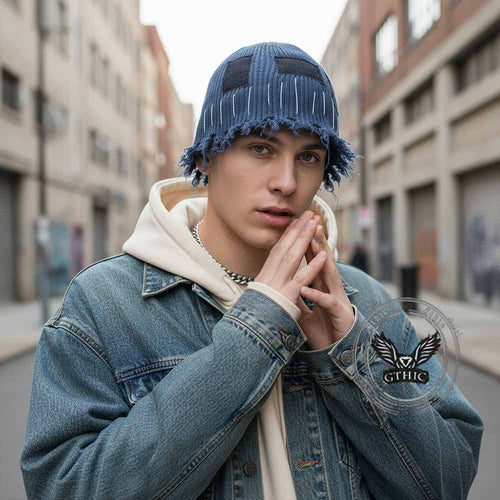 American Street Patch Design Ripped Beggar Hat