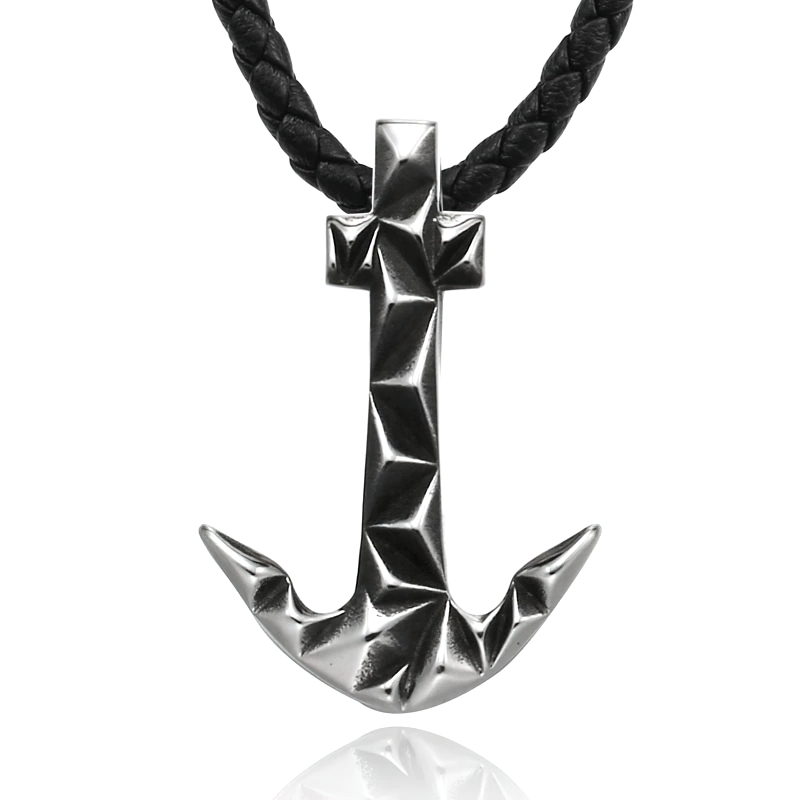 Anchor-shaped Pendant of Stainless Steel / Stylish Necklace / Gothic Accessories