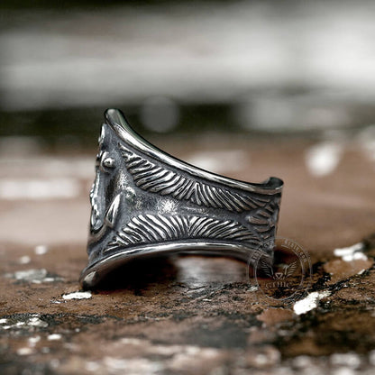 Anchor Eagles Stainless Steel Marine Ring