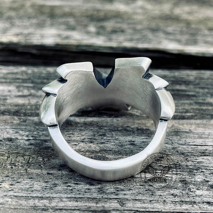 Angel Wing Brass Sterling Silver Beast Ring