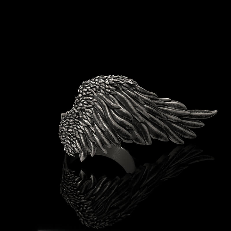 Angel Wing Sterling Silver Ring