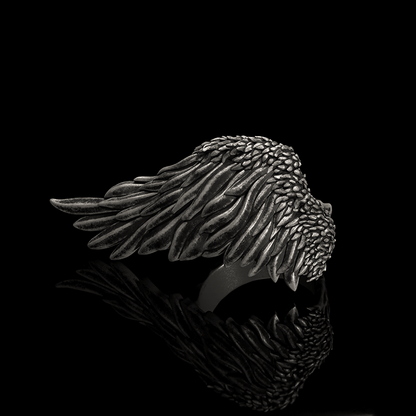 Angel Wing Sterling Silver Ring
