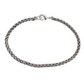 Antique Silver 3.2mm Thick Ponytail/foxtail/wheat Weave Chain Bracelet