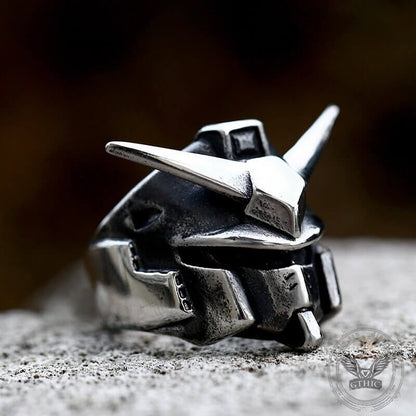 Armor Helmet Sterling Silver Ring