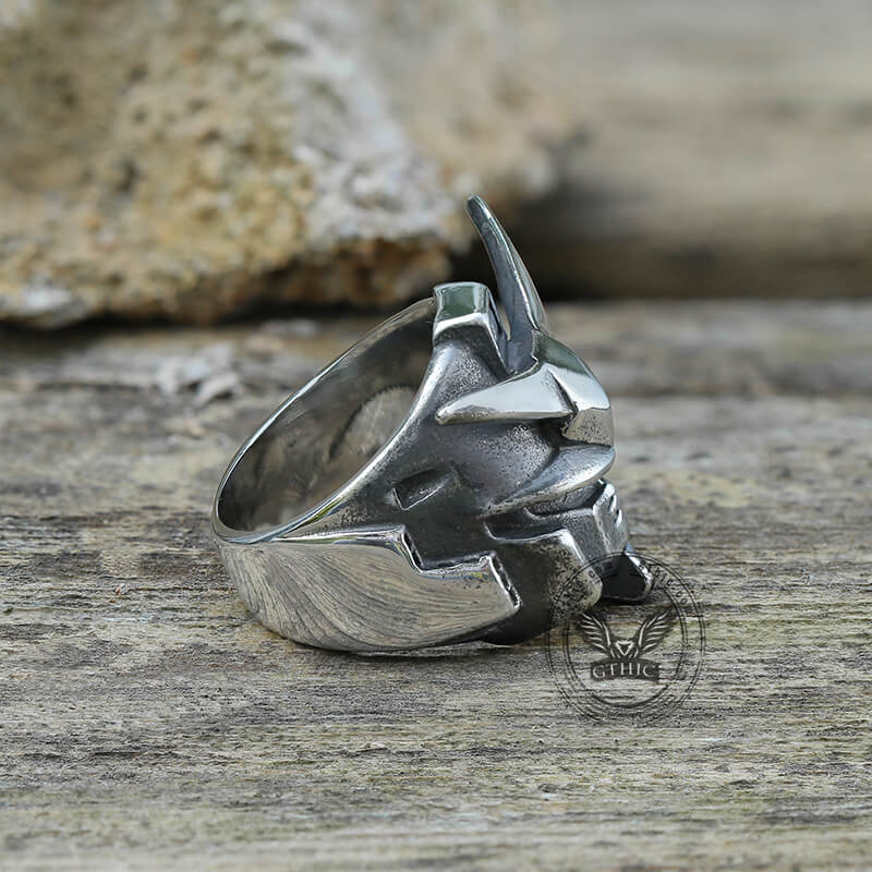 Armor Helmet Sterling Silver Ring