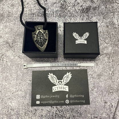 Arrow Shape Odin Stainless Steel Viking Pendant