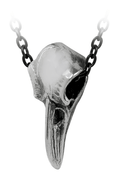 Authentic Raven Skull Pendant With Detailed Pewter Design
