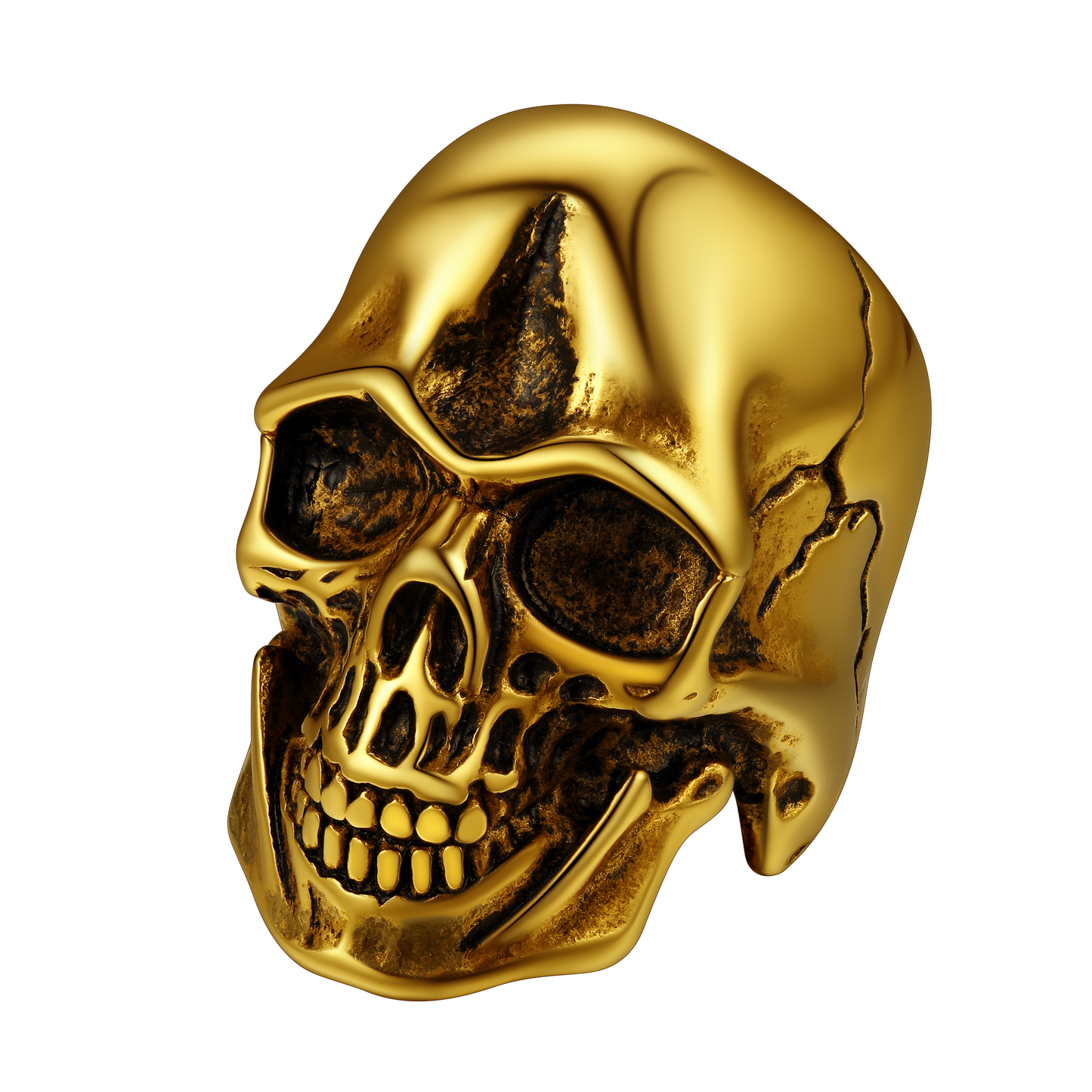 Gothic Biker Skull Stainless Steel Ring for
