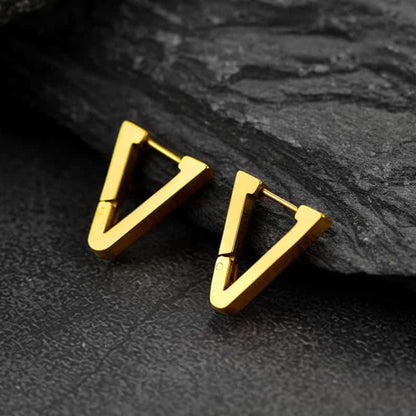 Classic Triangle Huggie Hoop Earrings for