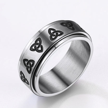 Celtic Knot Fidget Band Ring for Anxiety for