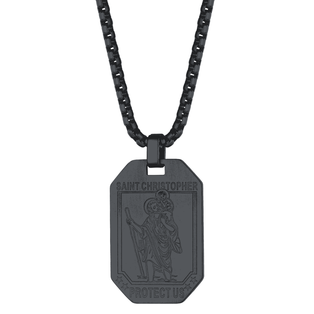 St. Christopher Dog Tag Necklace for