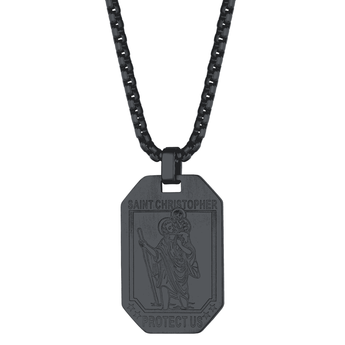 St. Christopher Dog Tag Necklace for