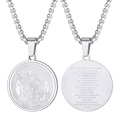 St. Michael Coin Necklace Medal Protection Pendant