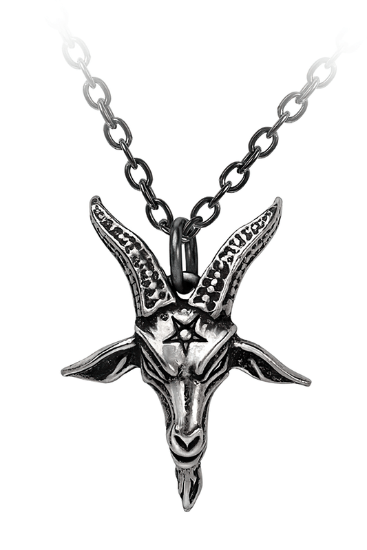 Baphomet Sigil Pendant With Goat Skull and Star