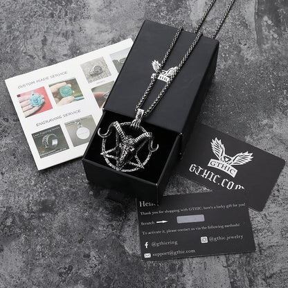 Baphomet Goat Head Stainless Steel Satan Pendant