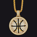 Bling Basketball Spinner Necklace for