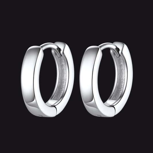Sterling Silver Huggie Hoop Classic Earrings for