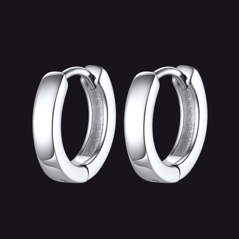 Sterling Silver Huggie Hoop Classic Earrings for