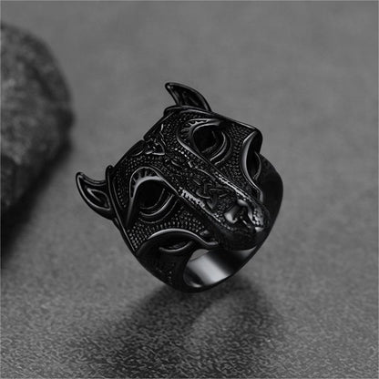 Viking Celtic Wolf Stainless Steel Ring for