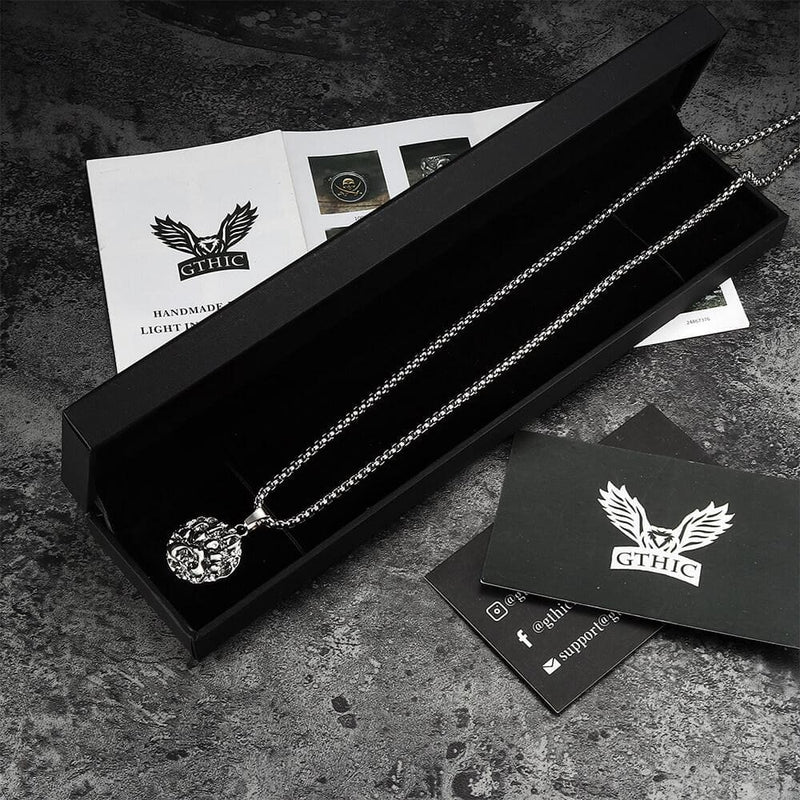 Bear Claw Amulet Stainless Steel Viking Necklace