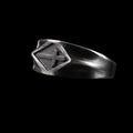 Black Sideway Cross Ring