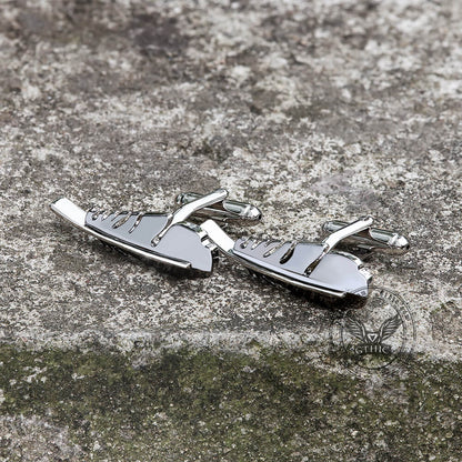 Angel Feather Brass Gothic Cufflinks