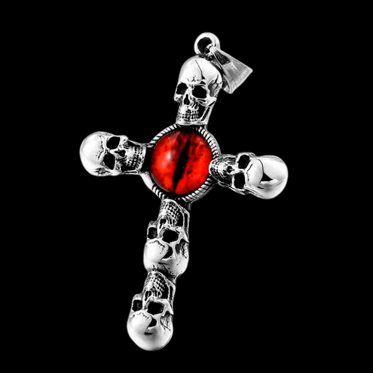 Blood Oath Skull Cross Pendant