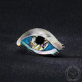 Blue Eye Natural Shell Brooch