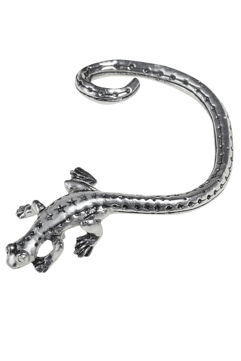 Bold Salamander Gothic Pewter Fire Lizard Ear Wrap