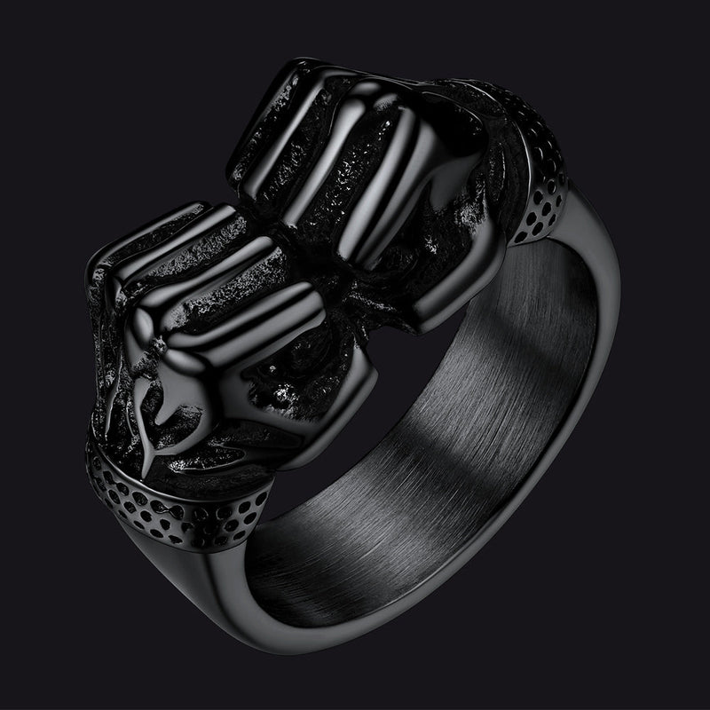 Faithheart Punk Rock Stainless Steel Boxing Fist Ring for