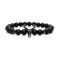 Bracelet With Black Cow of Stone and Beaded / Male Jewellery Pulseras