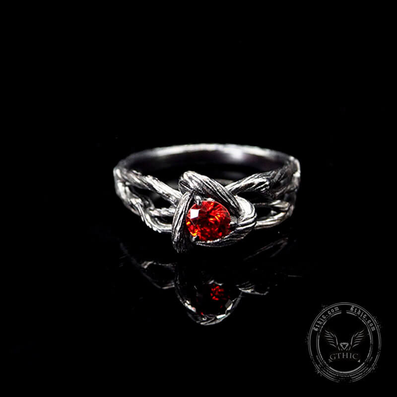 Branch Sterling Silver Cz Stone Ring