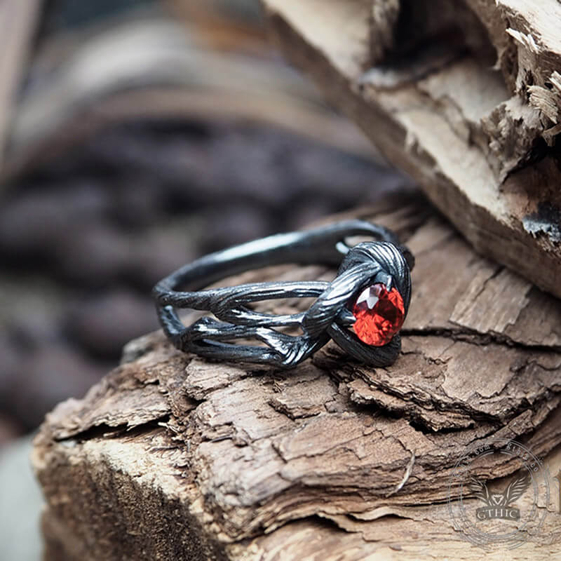 Branch Sterling Silver Cz Stone Ring