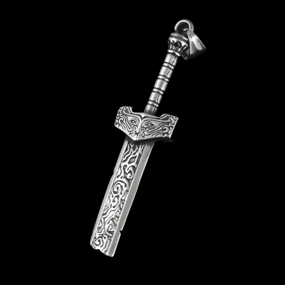 Broken Engraved Sword Pendant