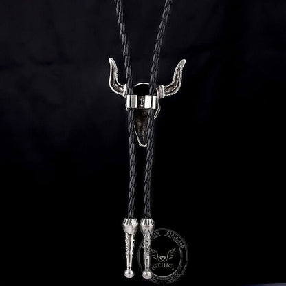 Bull Head Alloy Western Cowboy Bolo Tie