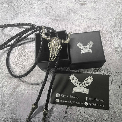 Bull Head Alloy Western Cowboy Bolo Tie