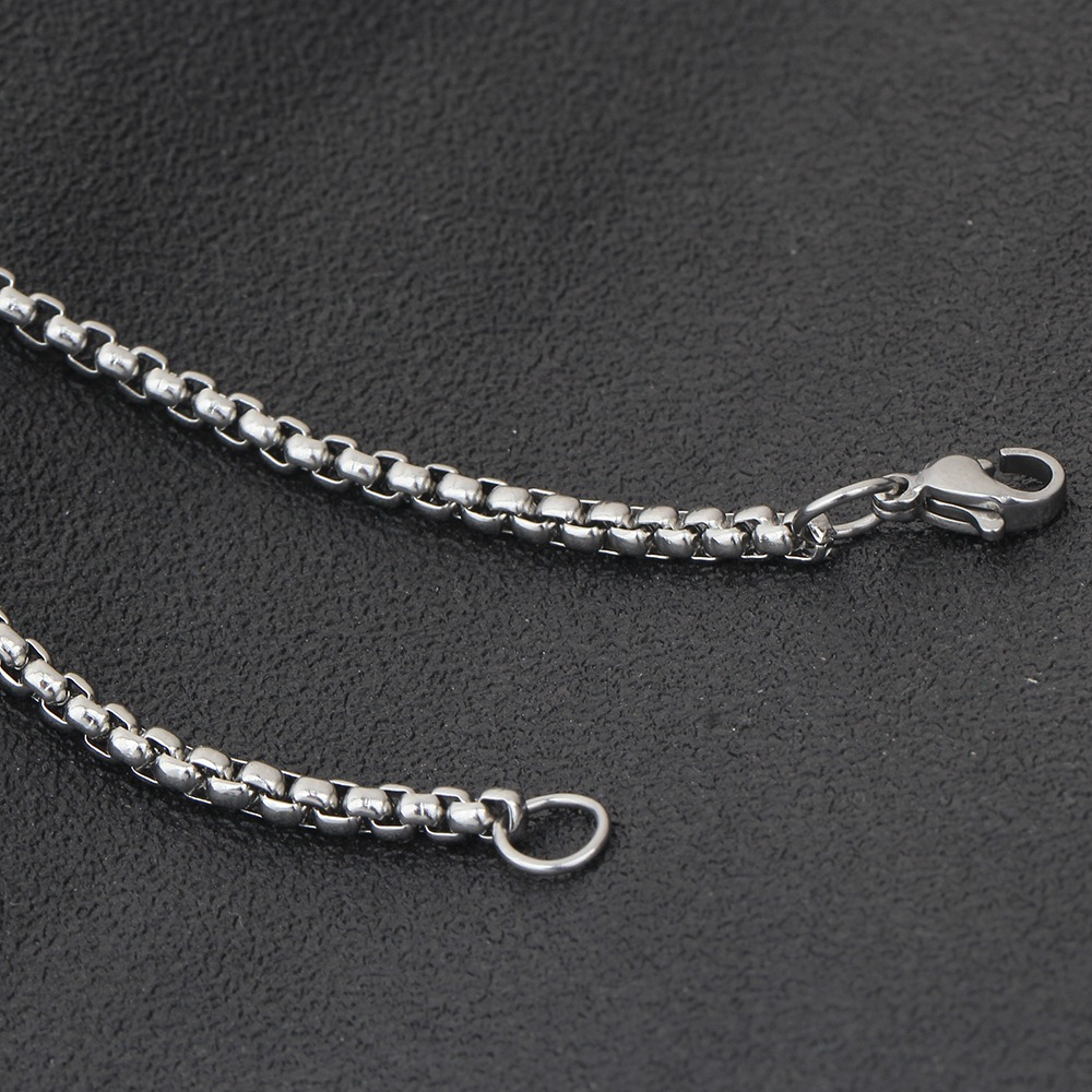 Bullet Shape Pendant Necklace Engraved With Sculls / Alternative Jewelry