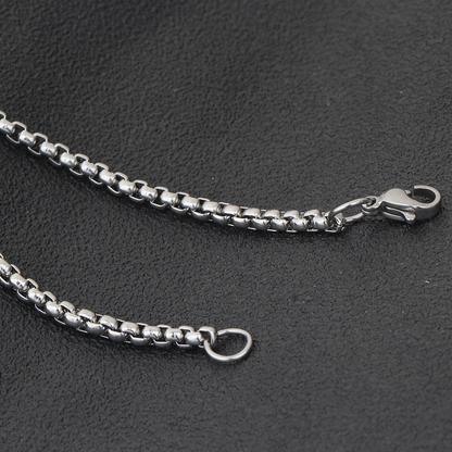 Bullet Shape Pendant Necklace Engraved With Sculls / Alternative Jewelry