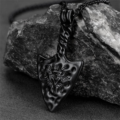 Flash Viking Gungnir Necklace With Valknut Amulet Jewelry for