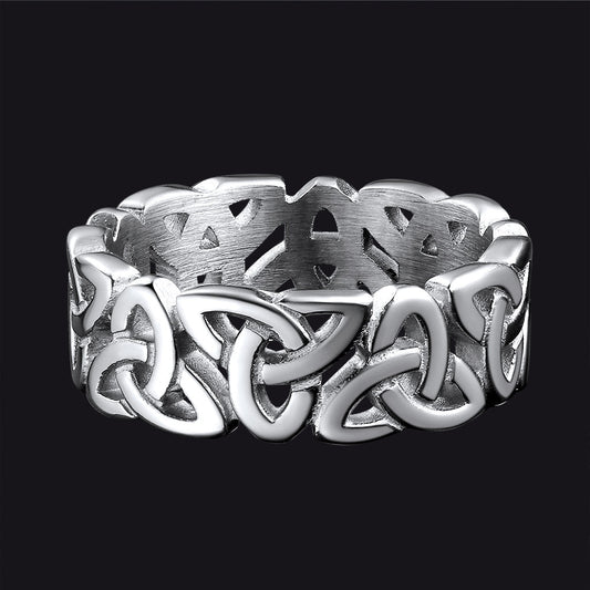 Irish Triquetra Celtic Knot Ring for