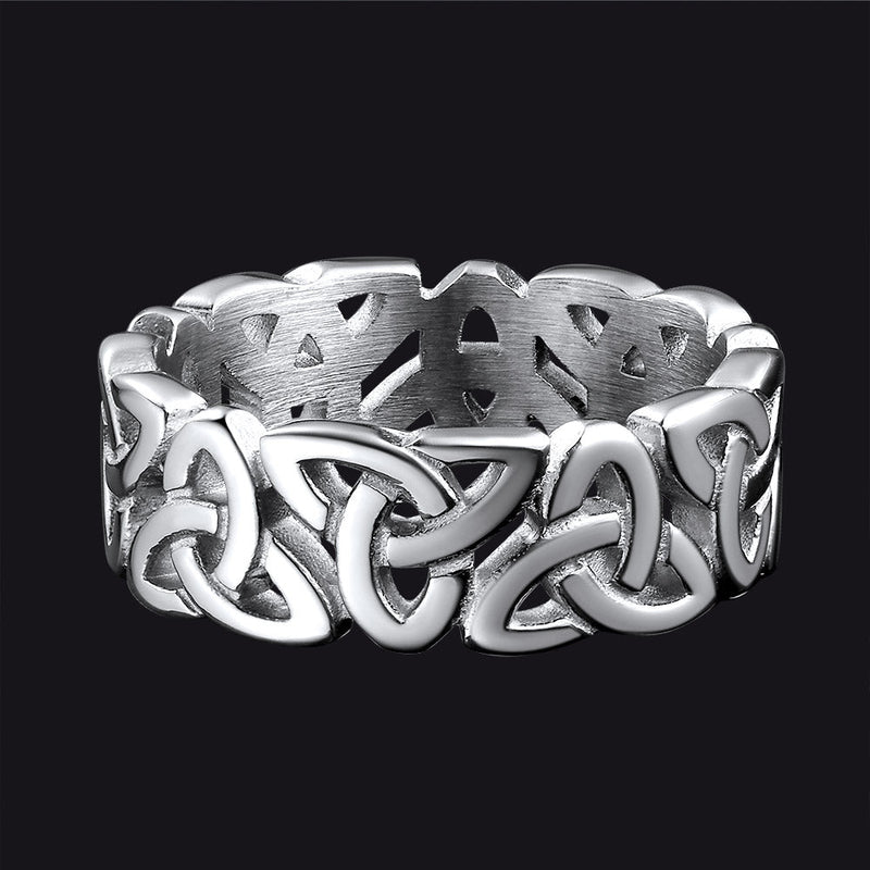 Irish Triquetra Celtic Knot Ring for