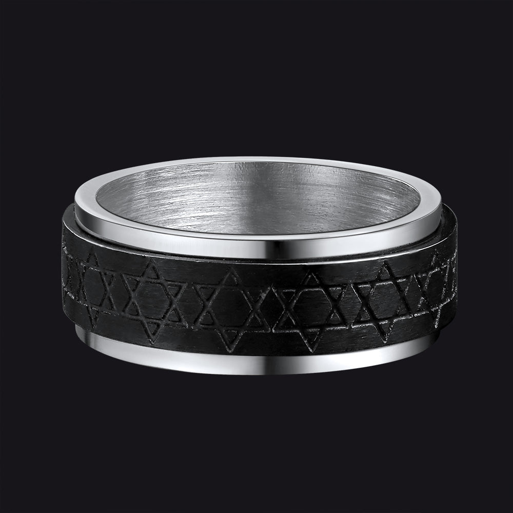 Star of David Spinner Anxiety Ring for