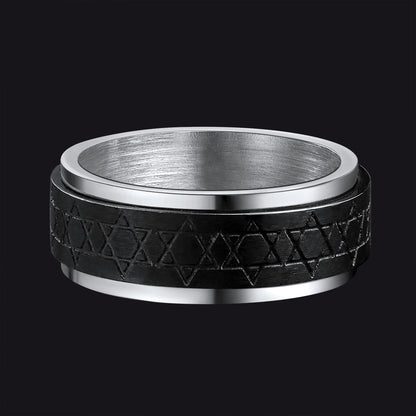 Star of David Spinner Anxiety Ring for