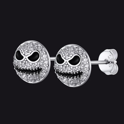 Halloween Jack Skellington Earrings for in Sterling Silver