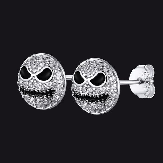 Halloween Jack Skellington Earrings for in Sterling Silver