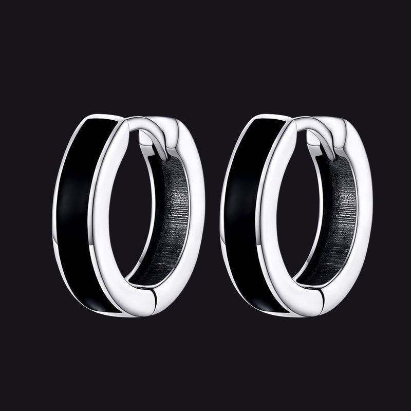 Huggie Hoop Earrings for & – 925 Sterling Silver, 10mm