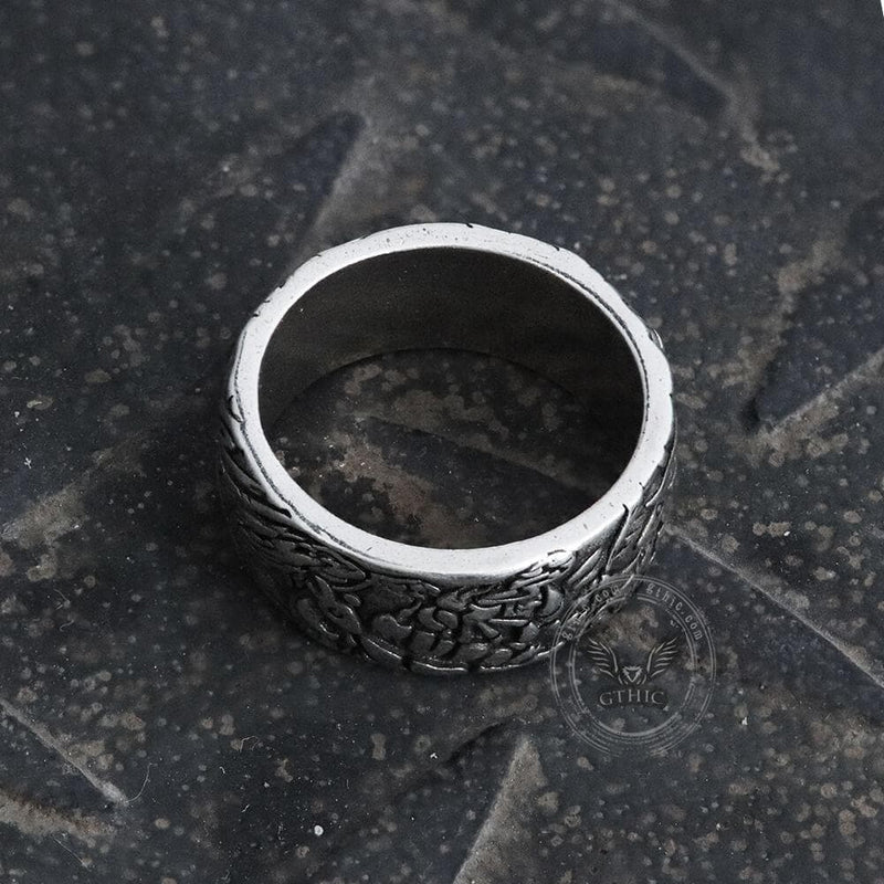 Cat in Flowers Alloy Ring